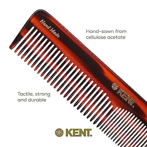 Kent 16T Tortoise Double Tooth Comb (7.2 Inch / 18.3 cm) | Detangles Thick Hair, Styles Fine Hair thumbnail 5