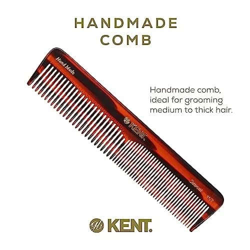 Kent 16T Tortoise Double Tooth Comb (7.2 Inch / 18.3 cm) | Detangles Thick Hair, Styles Fine Hair thumbnail 3