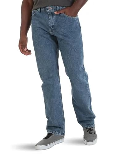Wrangler Authentics Classic 5-pocket Relaxed Fit Cotton Jean 54W (137cm) | Vintage Stonewash, Big & Tall thumbnail 1