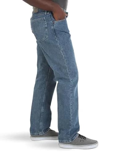 Wrangler Authentics Classic 5-pocket Relaxed Fit Cotton Jean 54W (137cm) | Vintage Stonewash, Big & Tall thumbnail 2