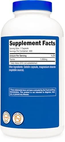 Nutricost Taurine 1000mg thumbnail 5