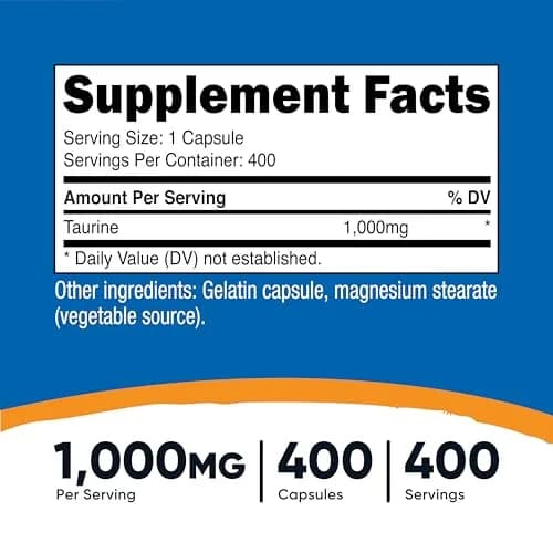 Nutricost Taurine 1000mg thumbnail 2