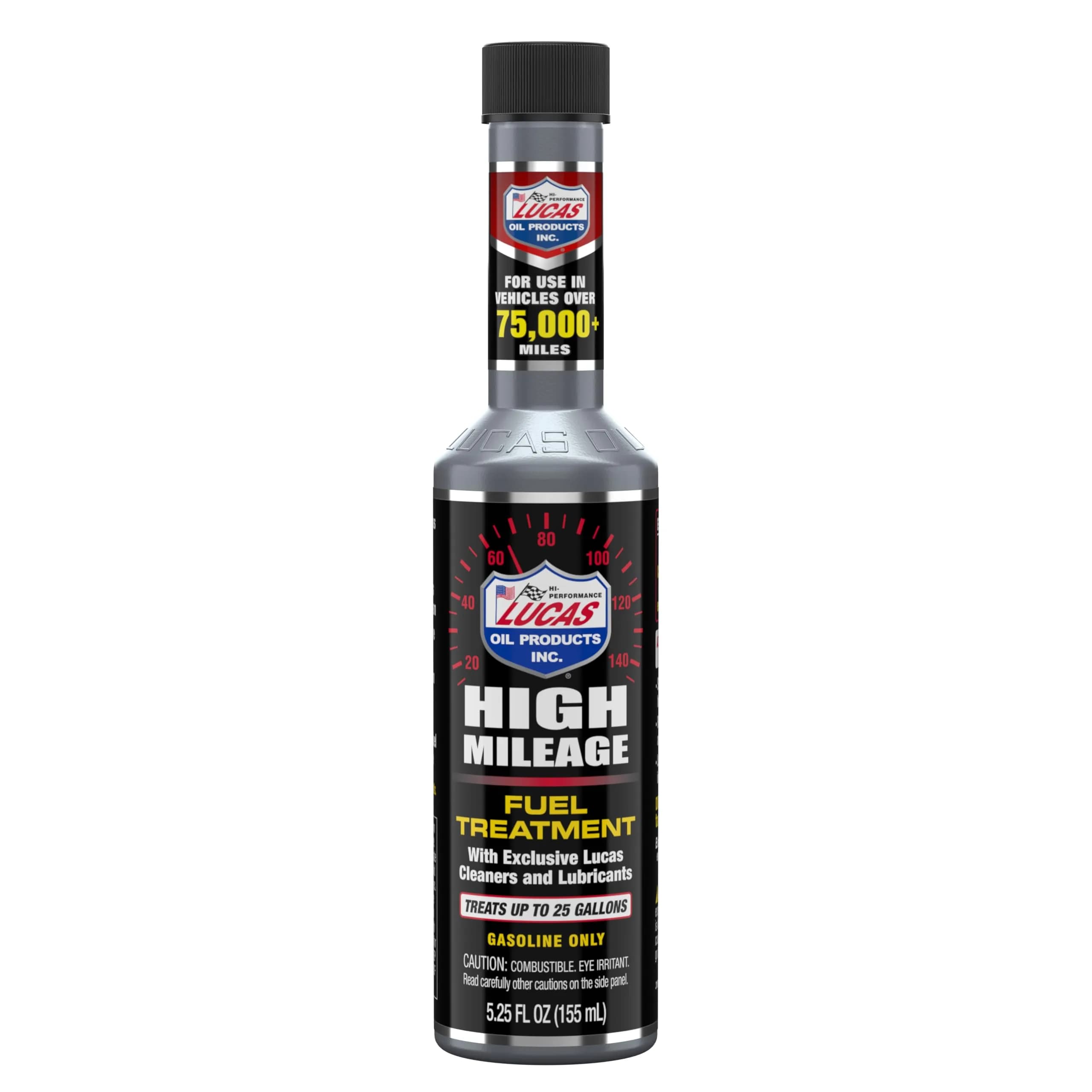Lucas Oil High Mileage Fuel Treatment 5.25 Oz (156ml) | Cleans Injectors & Restores Performance - main product image