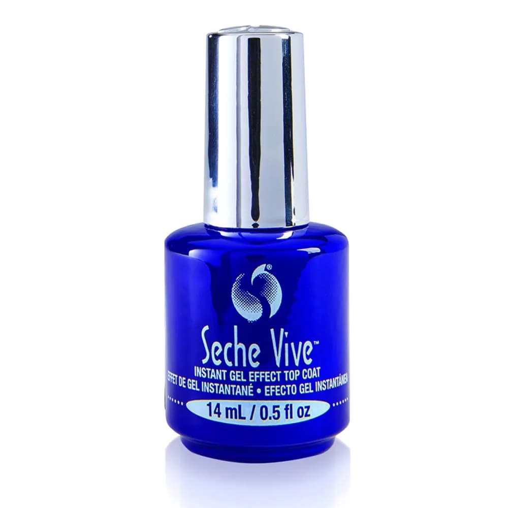 Seche Vive Gel Effect Top Coat 14ml (0.5 Fl Oz) | Salon-Style Gloss & Longevity