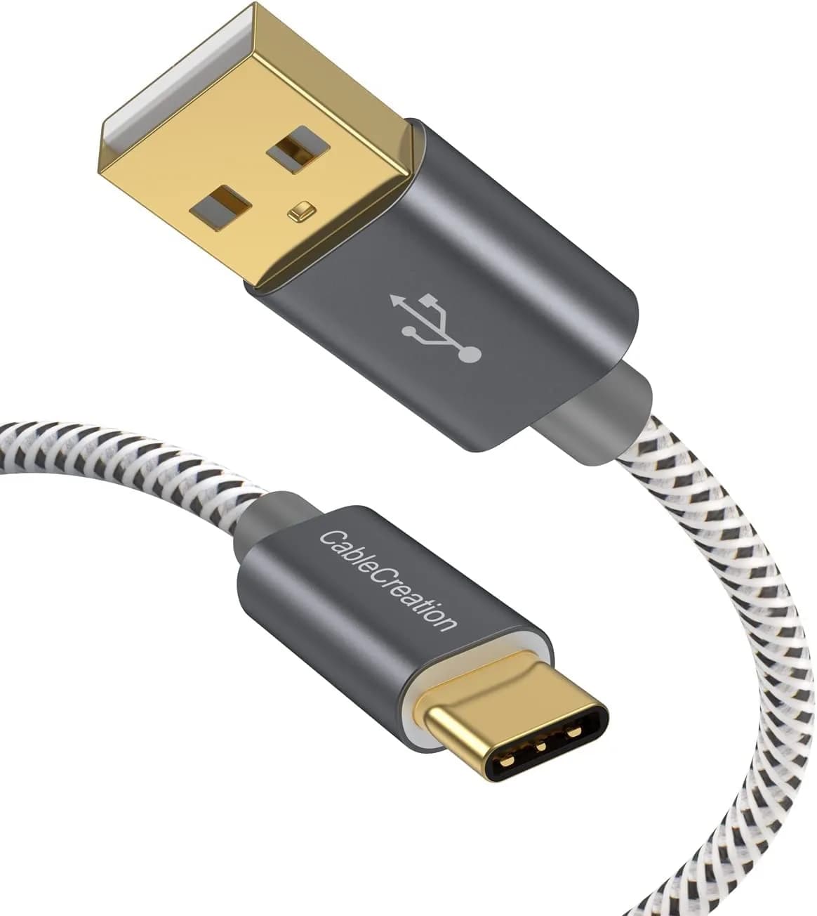 CableCreation Short USB A to USB C Cable 6 inch (15cm) | 60W Fast Charging & 480Mbps Data Sync — Space Gray / 4FT