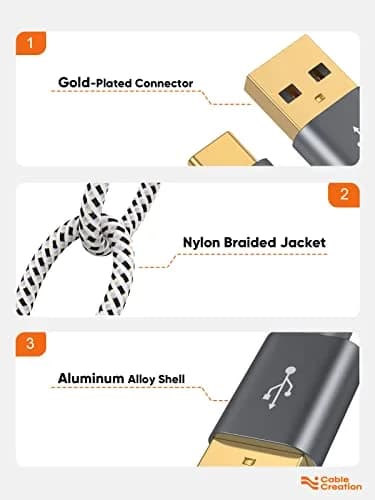 CableCreation USB C to USB A 4FT Cable | 3A Fast Charging & 480Mbps Data Transfer thumbnail 4
