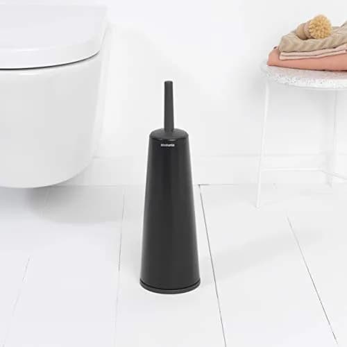 Brabantia ReNew Toilet Brush & Holder Set Matt Black | Corrosion Resistant, Discreet Holder, 16.5 Inch Height thumbnail 5