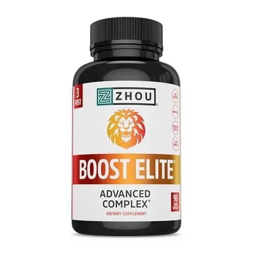ZHOU Boost Elite Energy Supplement 90 Veggie Caps | Natural Stamina & Vitality Support thumbnail 1