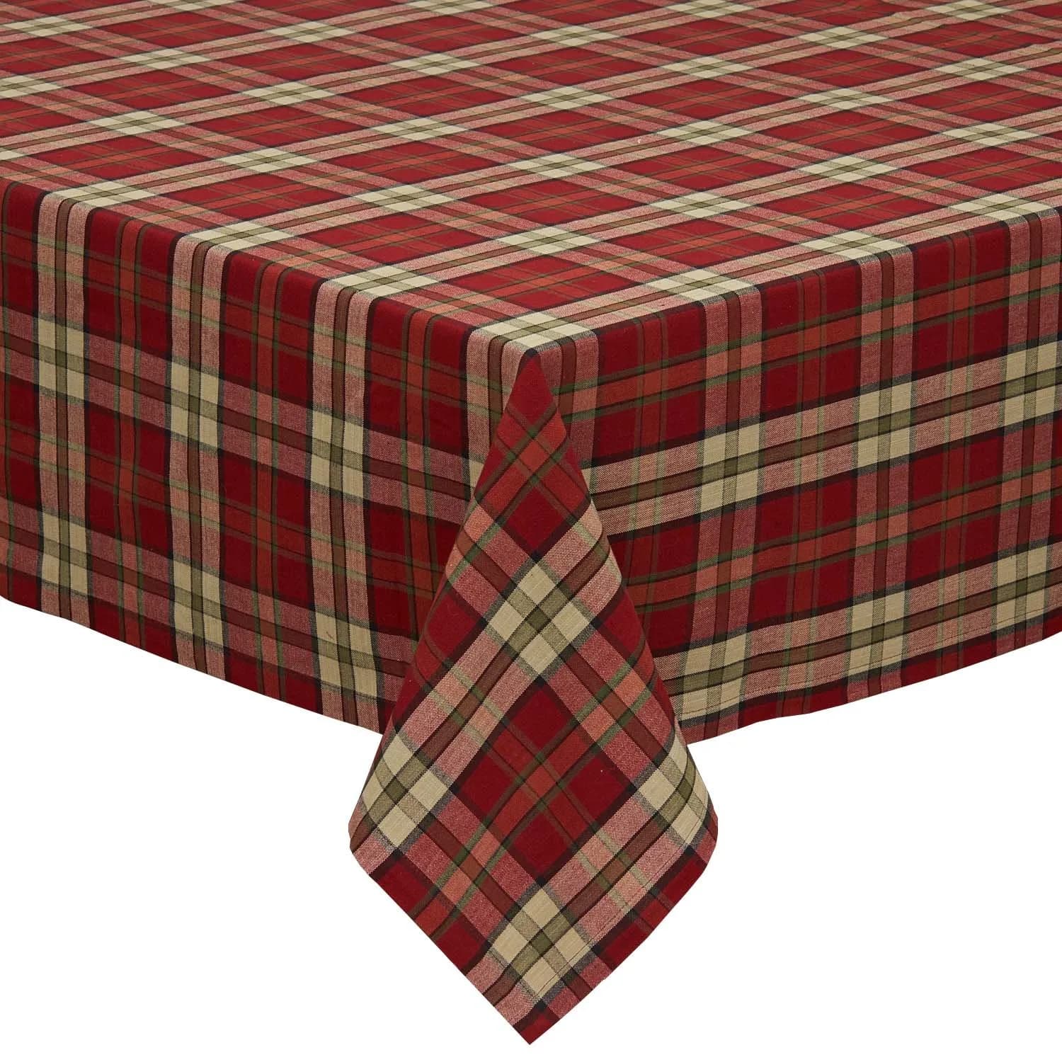 DII Holiday Collection Christmas Plaid Tablecloth 52x84 | Timeless Holiday Design - main product image