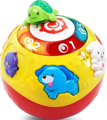 VTech Wiggle and Crawl Ball, Multicolor | Interactive Baby Toy with Lights & Songs thumbnail 1
