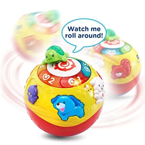VTech Wiggle and Crawl Ball, Multicolor | Interactive Baby Toy with Lights & Songs thumbnail 2