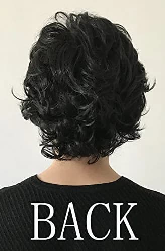 Topcosplay Men's Black Short Wavy Shaggy Cosplay Wig | 10 inch (25.4 cm) thumbnail 2