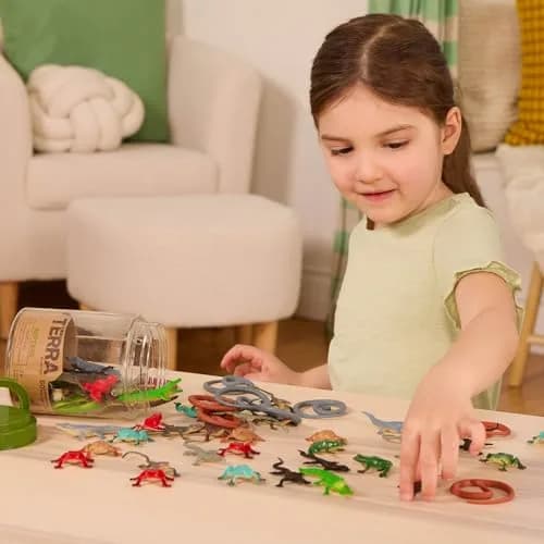 Terra by Battat Reptile Animal Tube 60pc Miniature Figures | Educational Toy for Kids 3+ thumbnail 2