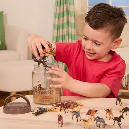 Terra by Battat 60 Wild Horses Tube Miniature Animal Figures | ASTM-Tested Educational Toy thumbnail 3