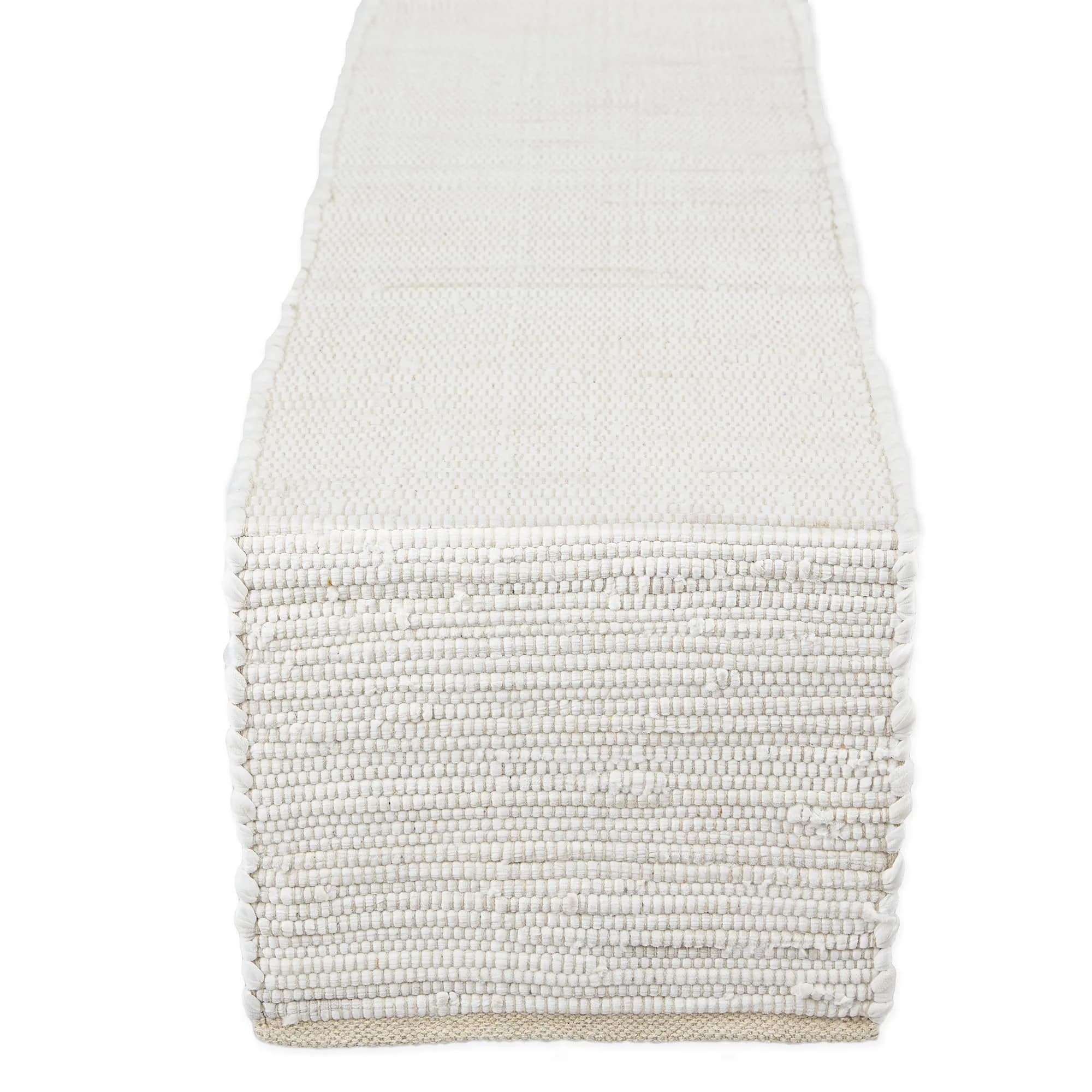 DII Handmade Chindi Tabletop 14x72 Natural | Unique Recycled Fabric Table Runner - main product image