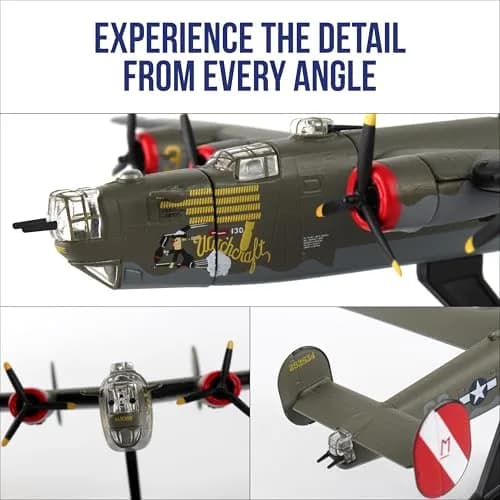 Daron Postage Stamp B-24 Liberator "Witchcraft" 1/163 Scale Die-Cast Metal WWII Bomber Model | Collectible Aircraft for Adult Collectors thumbnail 7