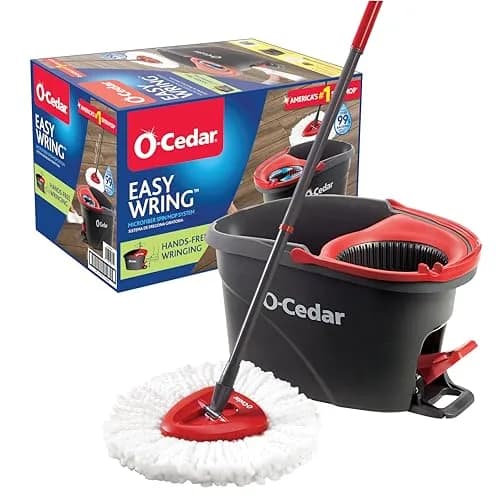 O-Cedar EasyWring Microfiber Spin Mop and Bucket System | Efficient Hard Floor Cleaning in India thumbnail 1
