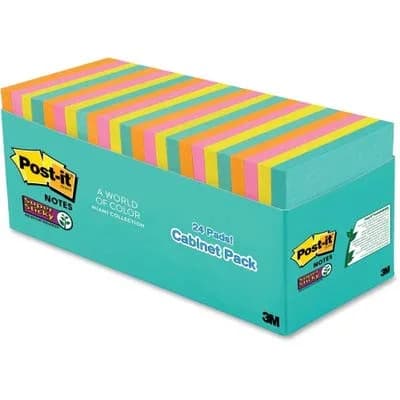 Post-it Super Sticky Notes, 3 x 3 in, Supernova Neons, 24 Pads | 2x Sticking Power thumbnail 5