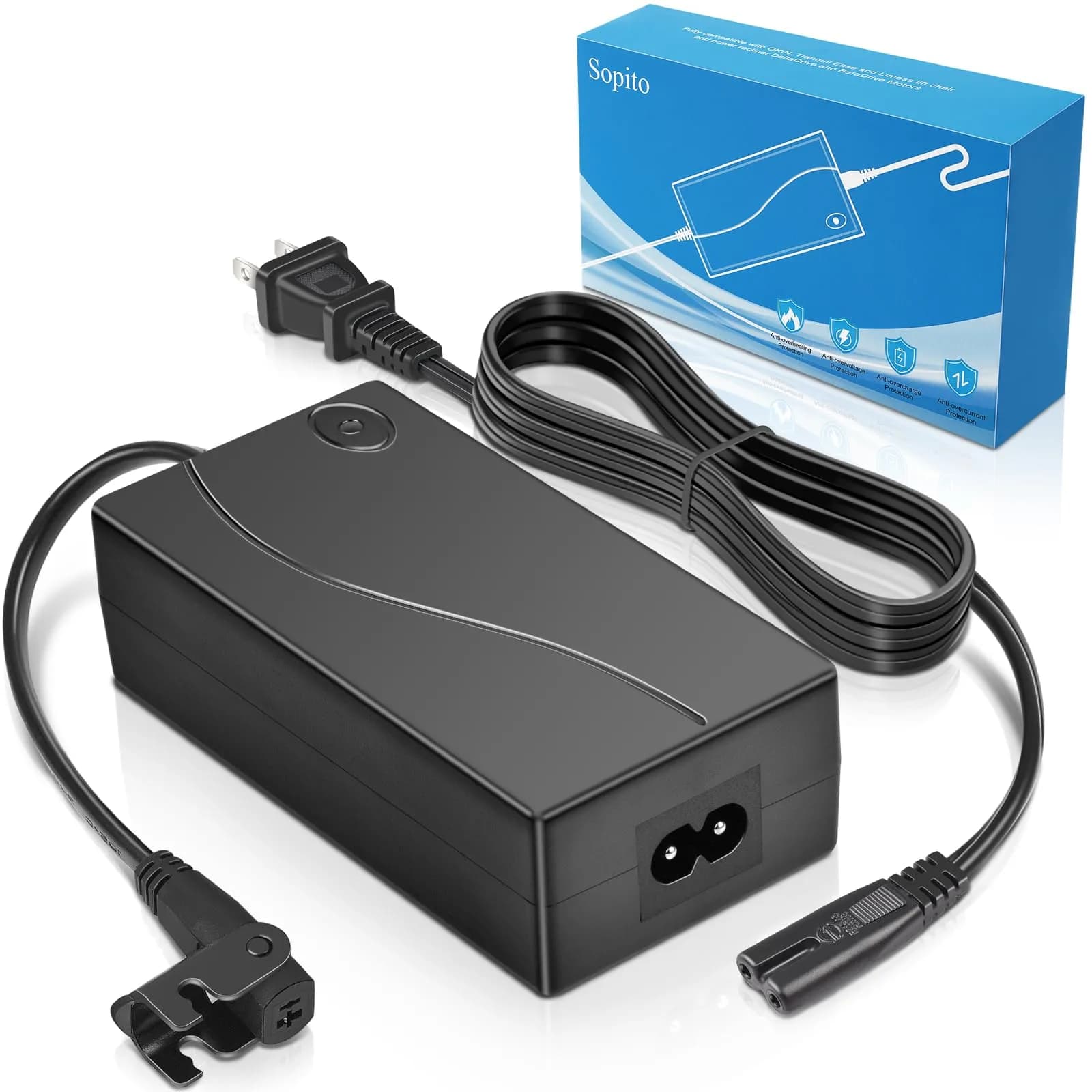 Sopito Power Recliner Power Supply 29V 58W | Universal 2-Pin AC/DC Adapter for Recliner Chairs
