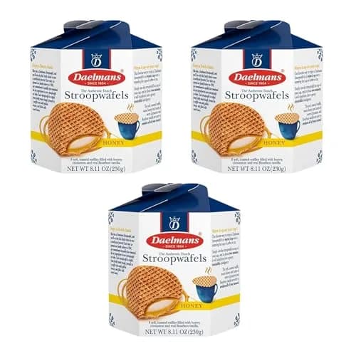 Daelmans Honey Stroopwafels 8.11 Oz (Pack of 3) | Dutch Waffle Cookies with Honey & Cinnamon thumbnail 1