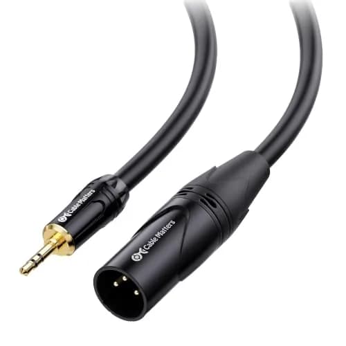 Cable Matters 3.5mm to XLR Cable, Male to Male, 3.05m (10ft) | Connects Stereo to Mono for Pro Audio thumbnail 1