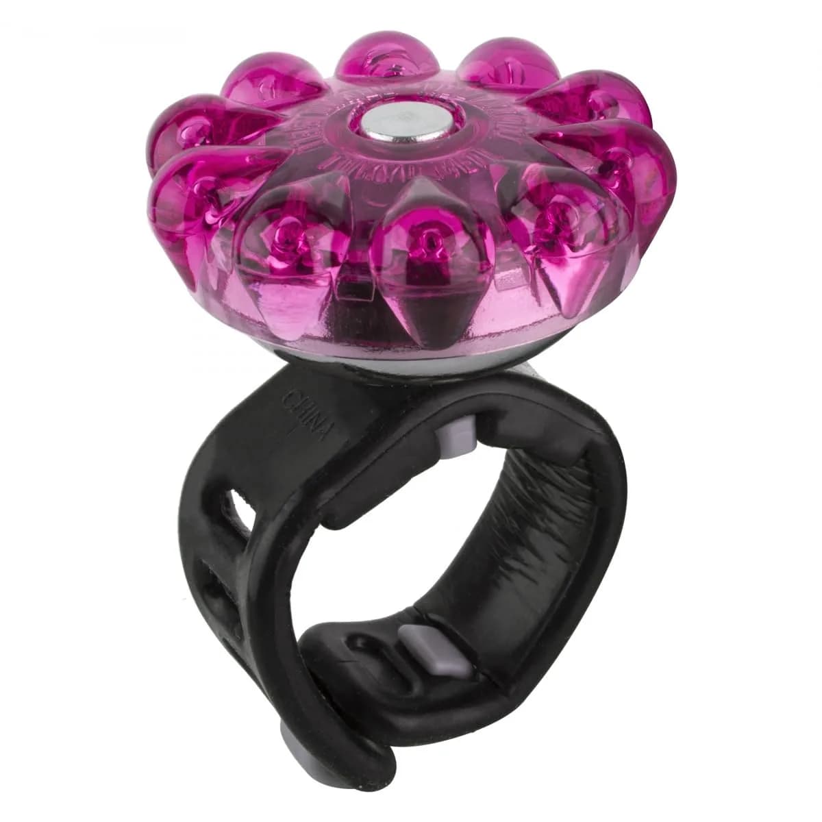 Mirrycle Incredibell Bling Adjustabell Bell: Garnet | Handlebar Mount, Solid Red/Black, 10 - main product image
