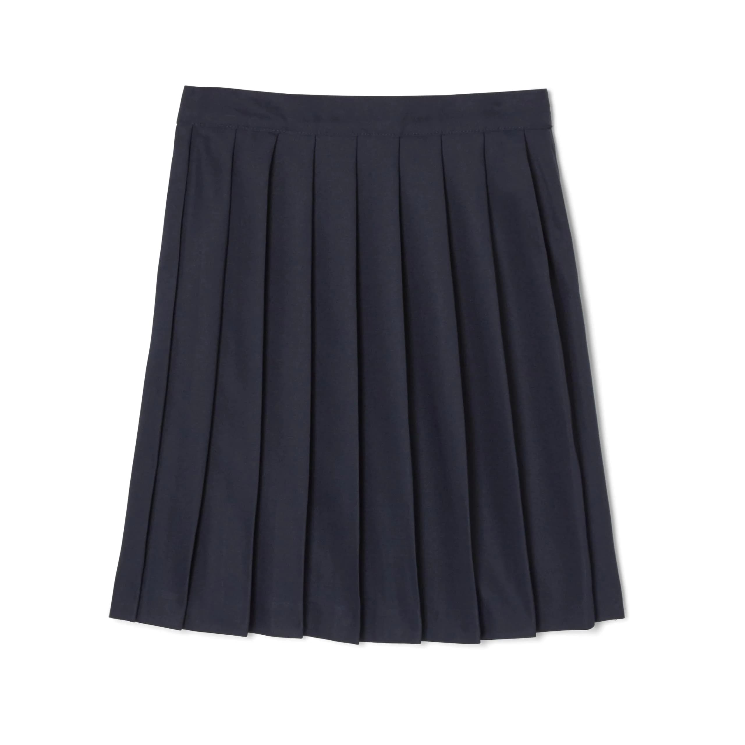 French Toast Girls' Adjustable Waist Mid Length Pleated Skirt, Navy, 12 Plus | Classic School Uniform for Girls