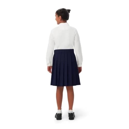 French Toast Girls' Adjustable Waist Mid Length Pleated Skirt, Navy, 12 Plus | Classic School Uniform for Girls thumbnail 2