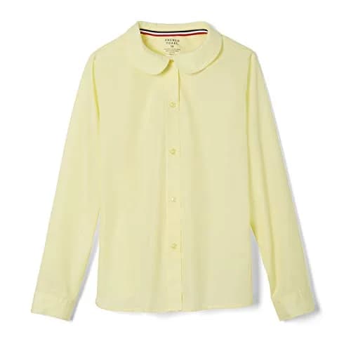 French Toast Girls' Long Sleeve Woven Blouse with Peter Pan Collar, Yellow, Size 4 | Classic & Comfortable thumbnail 1