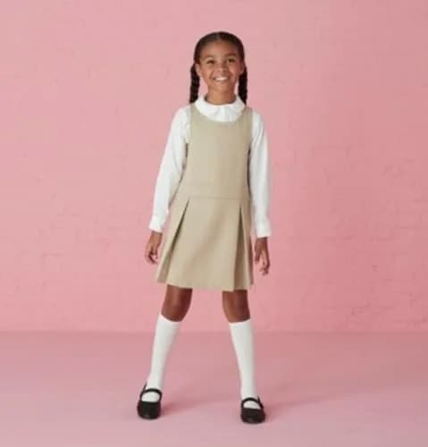 French Toast Girls' Long Sleeve Woven Blouse with Peter Pan Collar, Yellow, Size 4 | Classic & Comfortable thumbnail 3