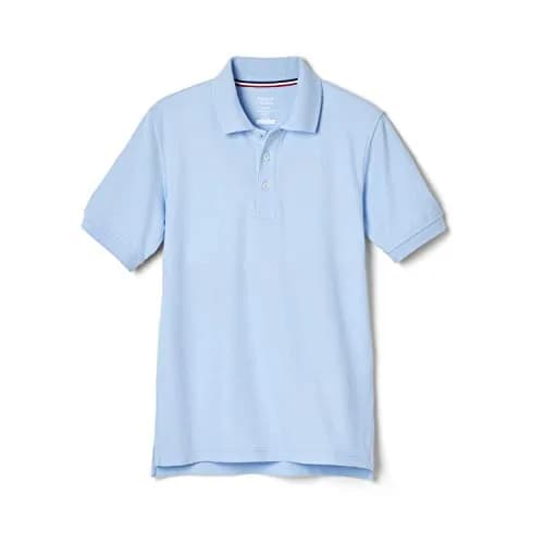 French Toast Kids Short Sleeve Pique Polo Shirt Light Blue | Breathable Cotton-Blend thumbnail 1