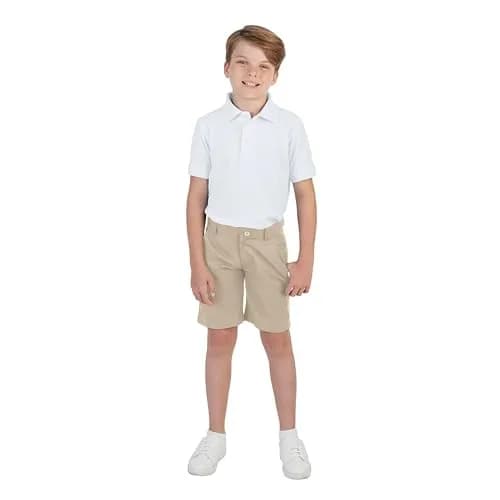 French Toast Unisex Kids Short Sleeve Pique Polo Shirt Light Blue XL | Breathable Cotton-Blend for School & Casual Wear thumbnail 2