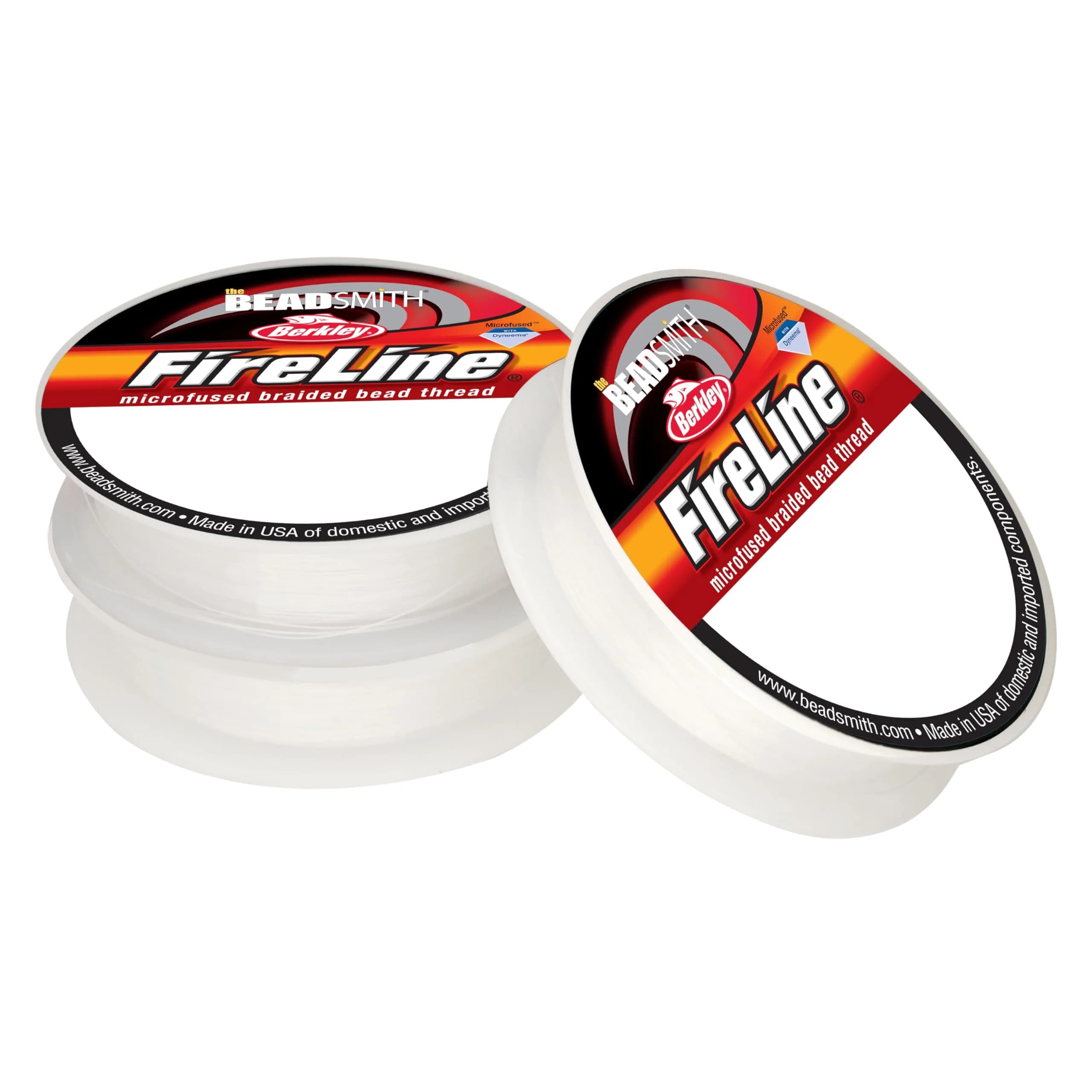 The Beadsmith Fireline Micro-Fused Braided Thread 15 yards Smoke Grey | High Tensile Strength Jewelry Thread — Crystal / Assorted Weights, 3 Spool