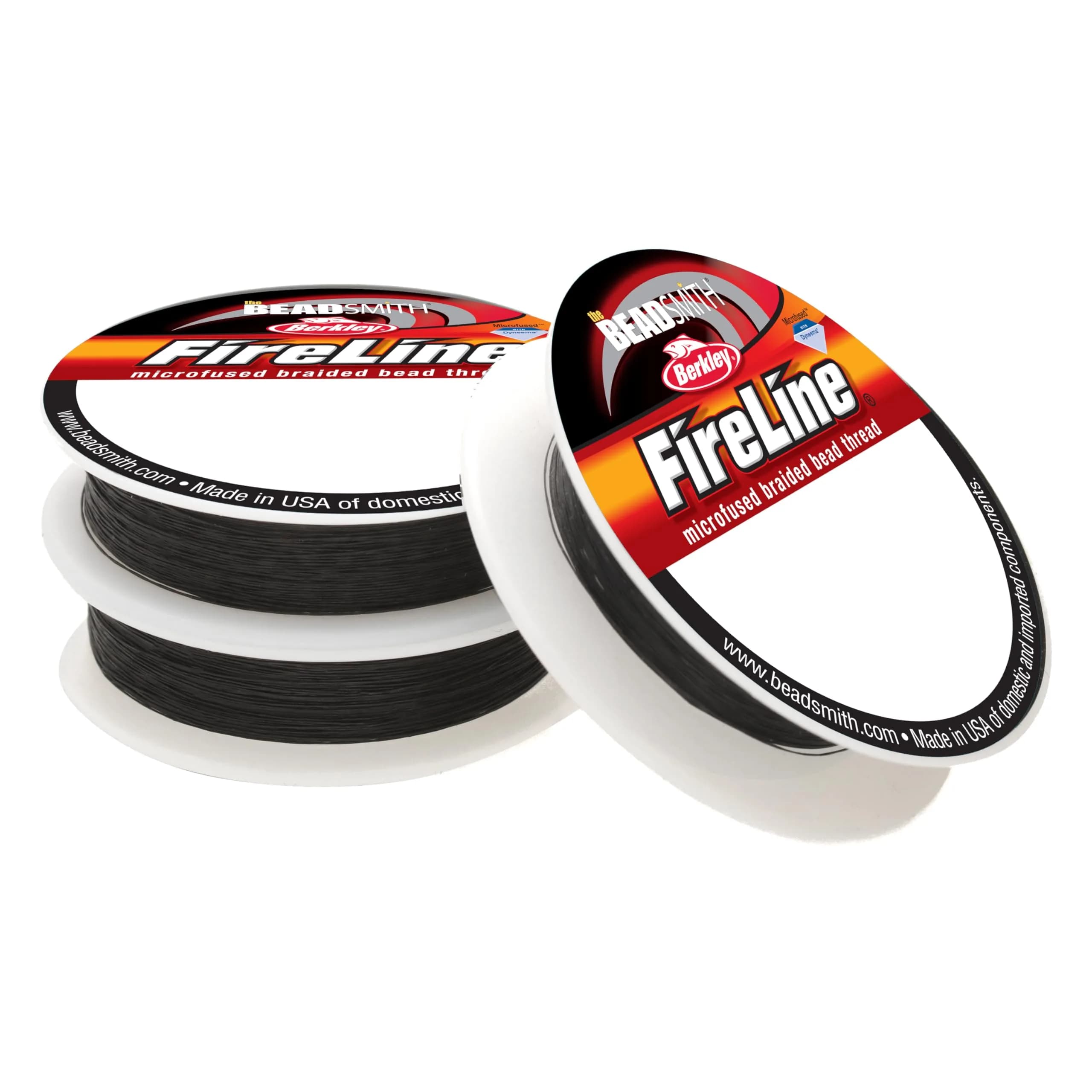 The Beadsmith Fireline Micro-Fused Braided Thread 15 yards Smoke Grey | High Tensile Strength Jewelry Thread — Smoke Grey / Assorted Weights, 3 Spool