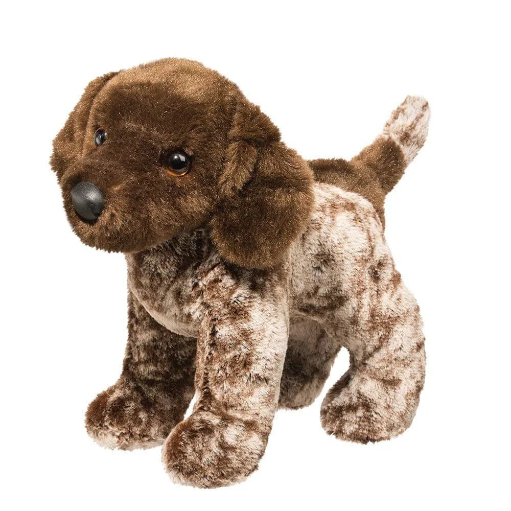 Douglas Ivan German Pointer Dog Plush Stuffed Animal 25 cm (10") | Realistic & Huggable Toy — Brown / White