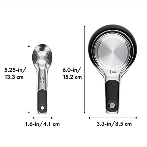 OXO Good Grips 8 Piece Stainless Steel Measuring Cups and Spoons Set | Magnetic Handles, Etched Markings, Dishwasher Safe thumbnail 7