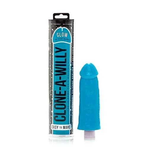 Empire Laboratories Inc. Clone-A-Willy Silicone Penis Casting Kit for Unisex | Glow in the Dark Blue thumbnail 1