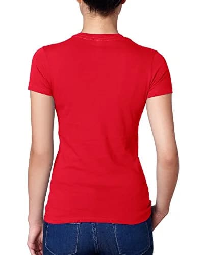 The Next Level Women's Tear Away Label T-Shirt 3XL | Regular Fit, 100% Cotton, Red thumbnail 4
