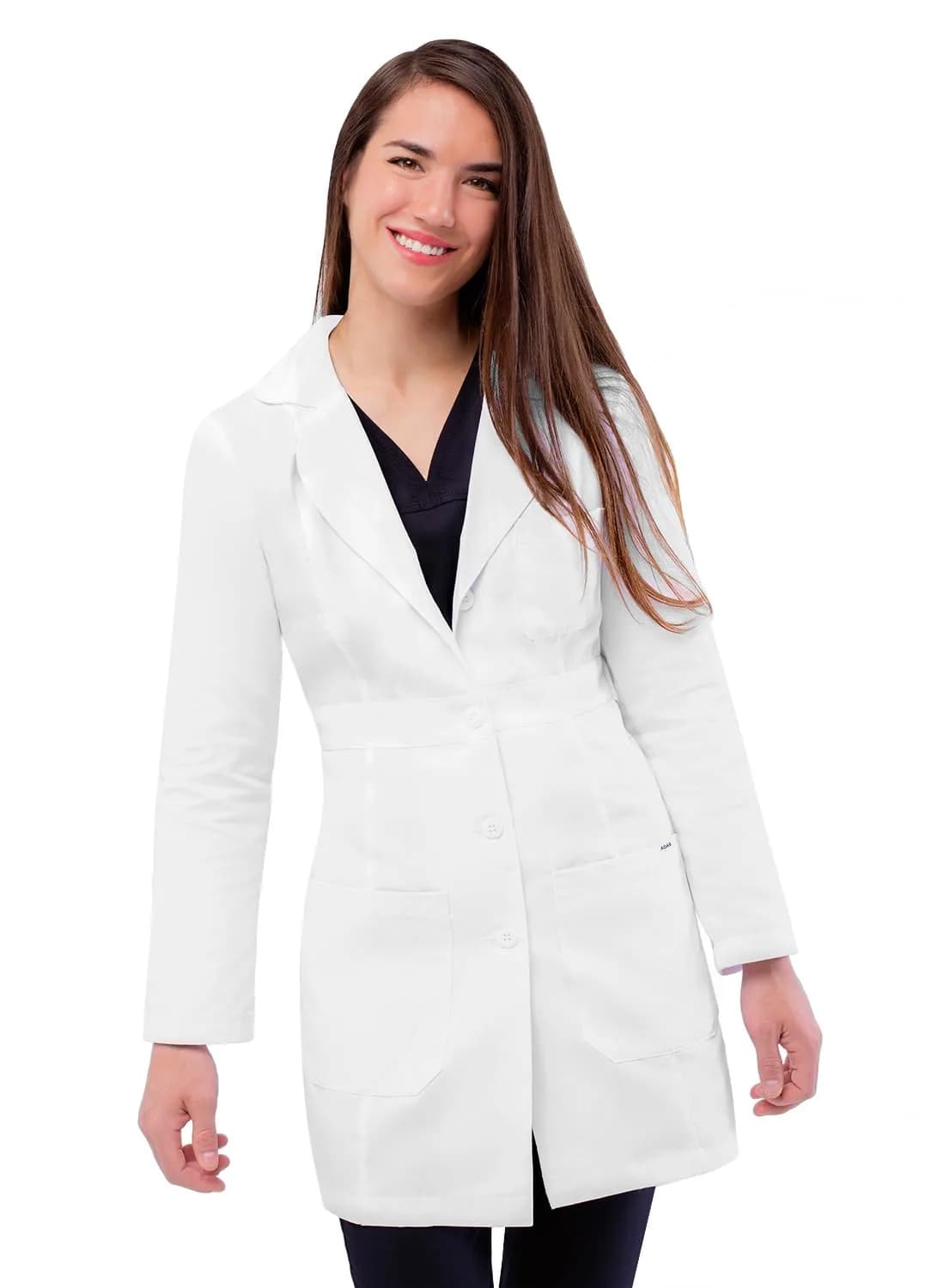 ADAR Medical Uniforms Women's Lab Coat Belted 33" White 3X | Professional Medical Wear