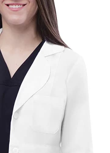 ADAR Medical Uniforms Women's Lab Coat Belted 33" White 3X | Professional Medical Wear thumbnail 2