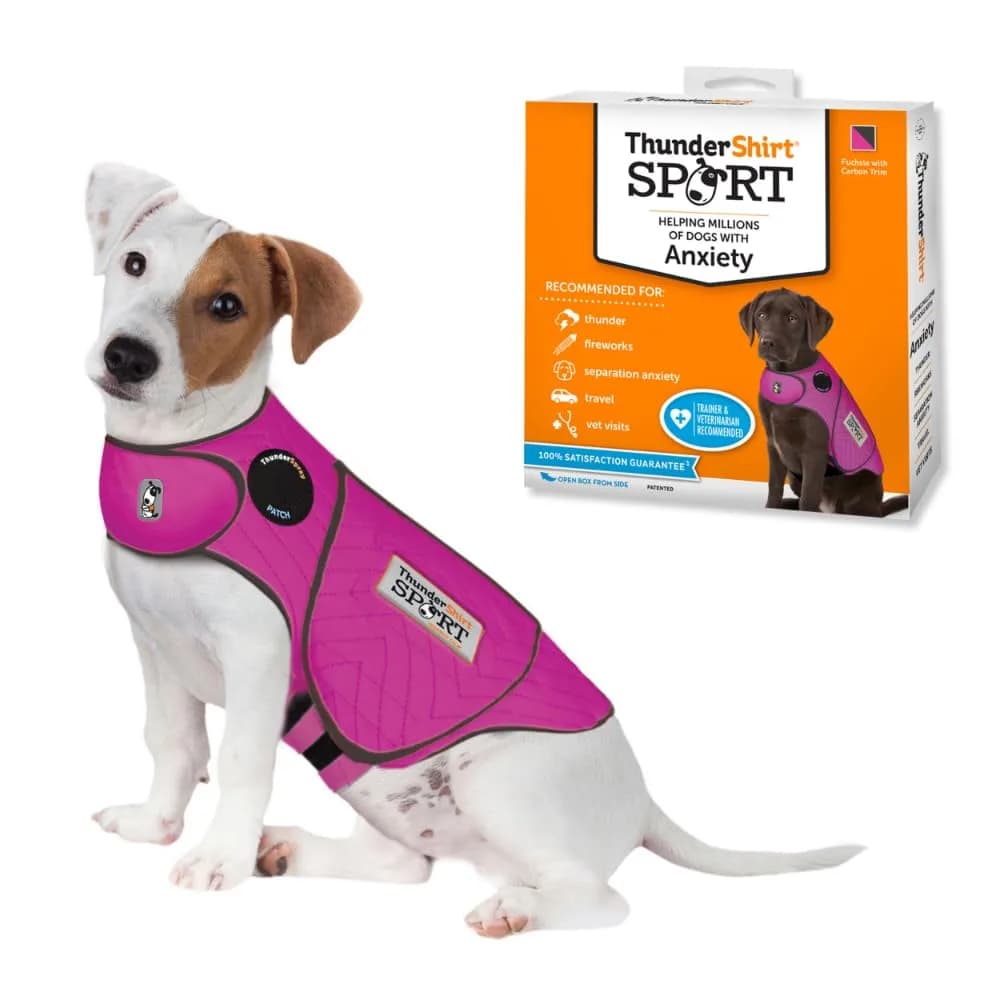 Thundershirt Dog Anxiety Vest Small Fuchsia Sport | Vet-Recommended Calming Pressure Technology