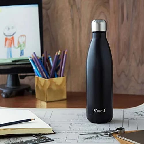 S'well Stainless Steel Water Bottle 17 oz Blue Suede | Keeps Drinks Cold 36h & Hot 18h, Triple-Layer Vacuum Insulation, Travel & Commuting thumbnail 2