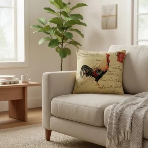 Tache Home Fashion 15051-1PC Cushion Cover | Postmarked with Love, 18x18 in, Cotton Blend thumbnail 5