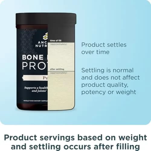 Ancient Nutrition Grass Fed Bone Broth Protein Powder 15.7oz (445g) | 20g Protein Per Serving, Supports Joints & Gut thumbnail 9