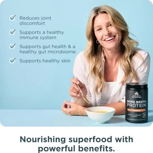Ancient Nutrition Bone Broth Protein Powder, Savory Turmeric | Supports Joint & Gut Health thumbnail 5