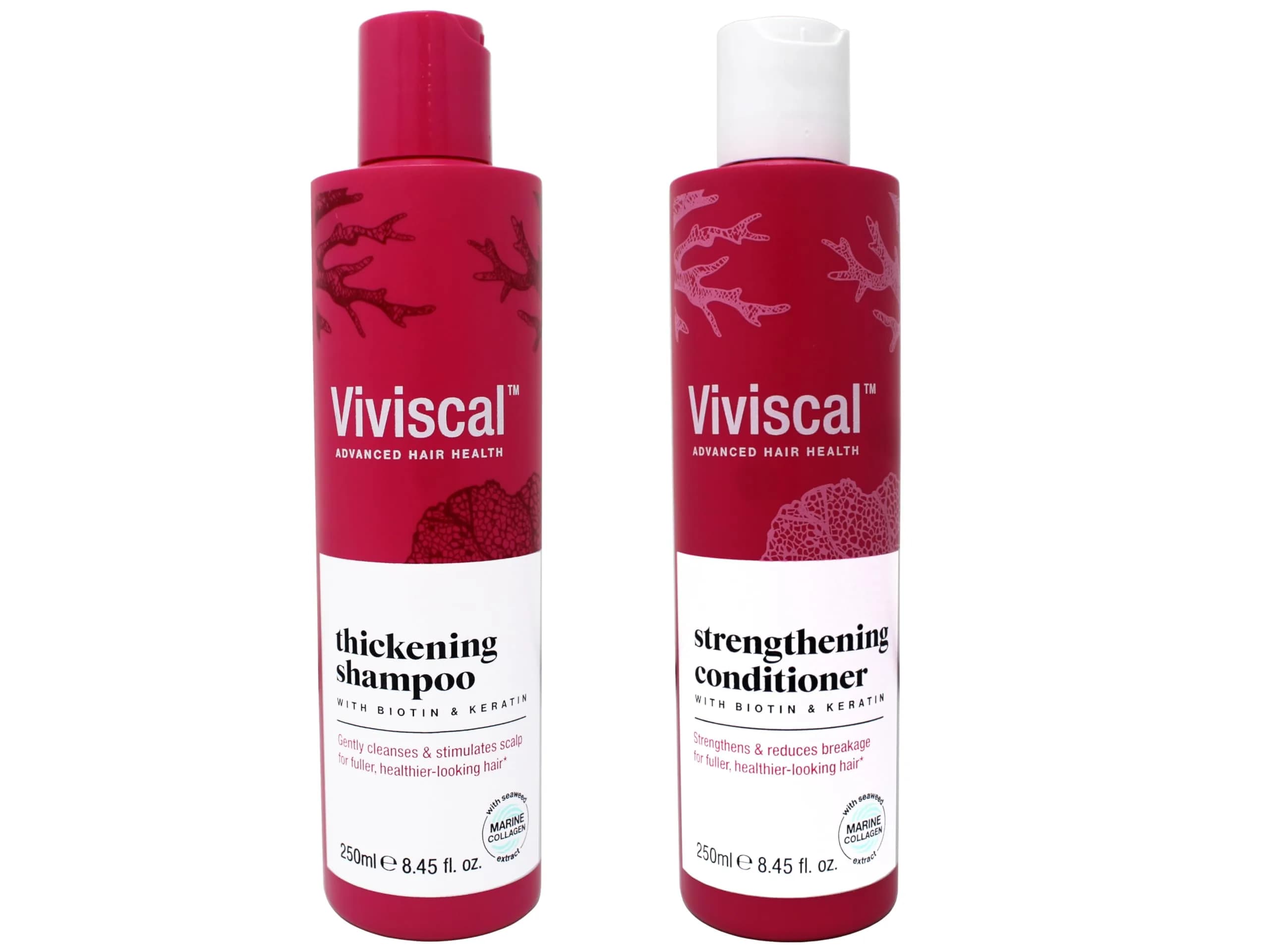 Viviscal Gorgeous Growth Densifying Shampoo and Strengthening Conditioner Set 250ml (8.45 Fl Oz Each) | Promotes Fuller, Healthier-Looking Hair — 8.
