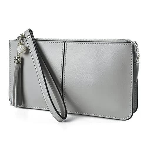 befen Genuine Leather Wristlet Clutch for Women | 21.6cm (8.5in) x 11.4cm (4.5in) x 2cm (0.8in) thumbnail 1