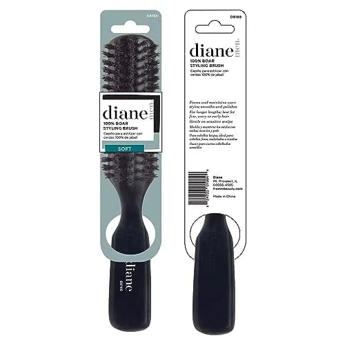 Diane 100% Soft Boar Bristle Styling Brush | Gentle on Sensitive Scalps, Creates Shine thumbnail 4