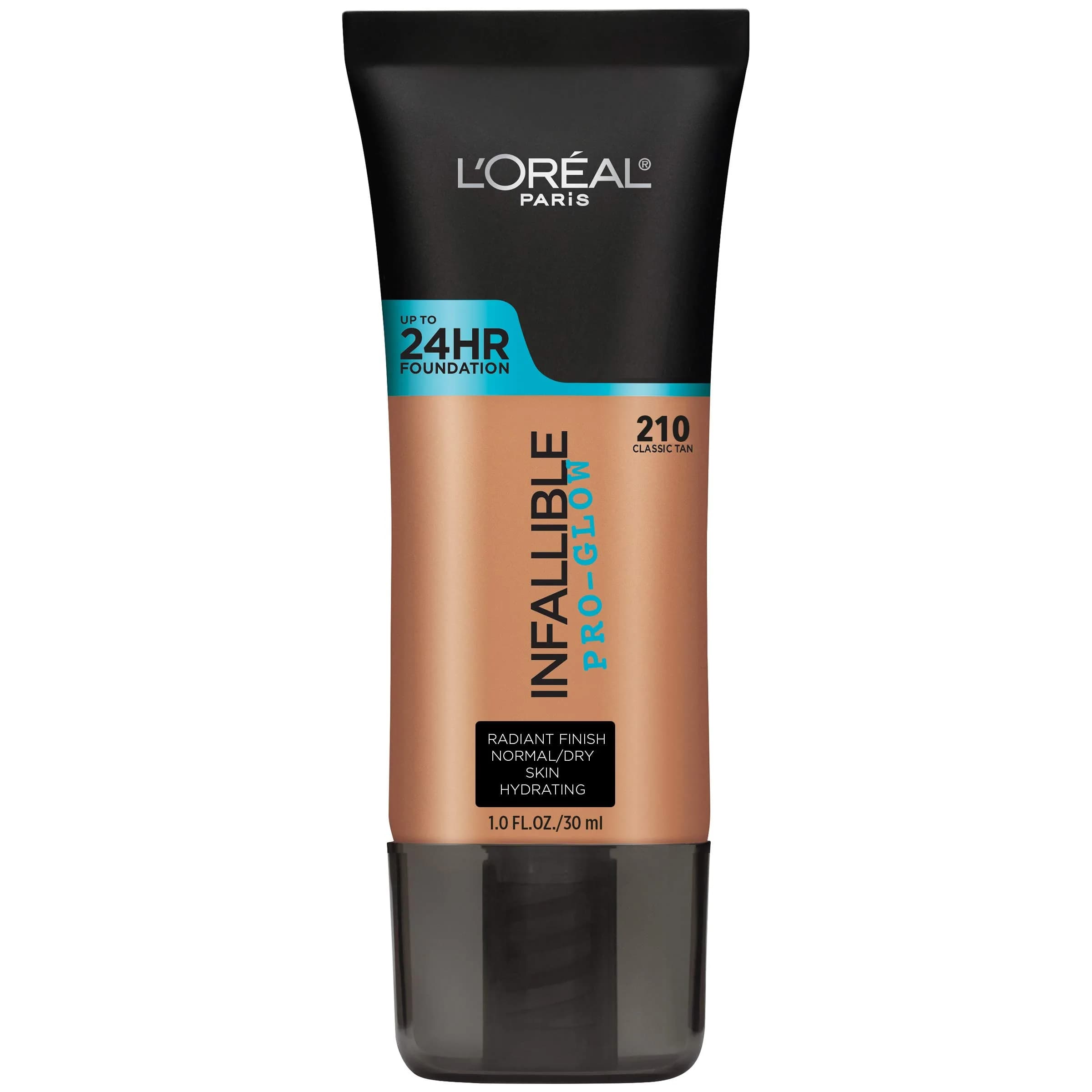 L'Oreal Paris Infallible Pro-Glow Foundation Nude Beige 30ml (1 Fl Oz) | Hydrating Glow, SPF 15 — Classic Tan
