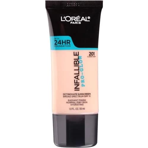 L'Oreal Paris Infallible Pro Glow Foundation 1oz | Hydrating, Longwear, SPF 15 for Dry & Normal Skin thumbnail 1